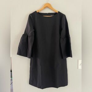 Banana Republic Factory Black Long Bell Sleeve Dress